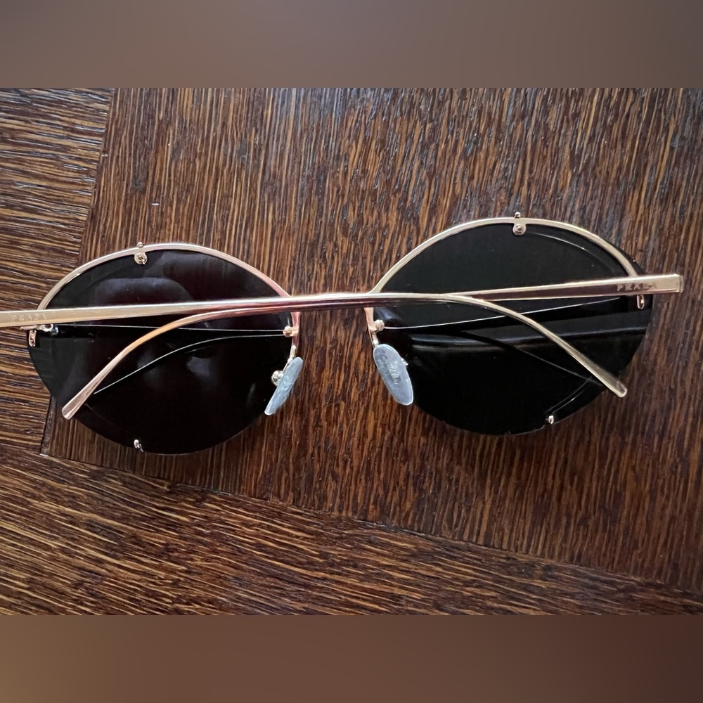 Prada Black Round Sunglasses with Gradient Lenses - Picture 2 of 6